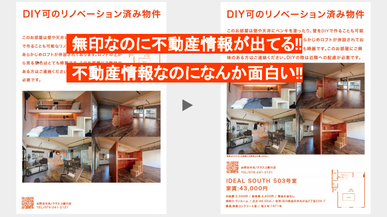 お部屋情報を載せる