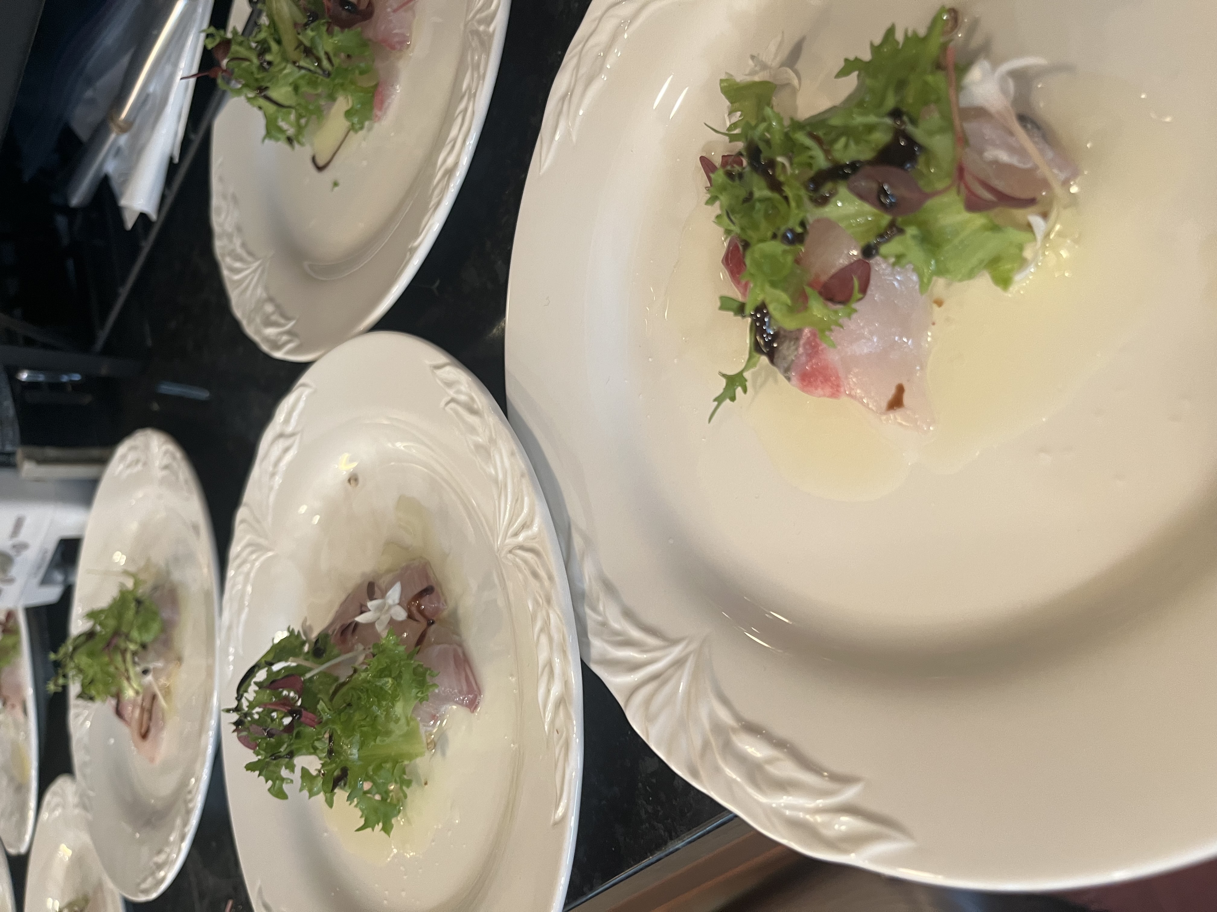 縞鯵のマリネ、柚子