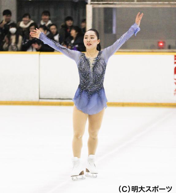 33 関東学生選手権 演技後インタビュー 樋口新葉 明大スポーツ新聞部