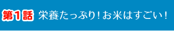 第1話 栄養たっぷり！お米はすごい！