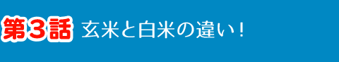 第3話 玄米と白米の違い！