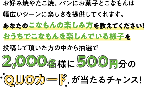 こなもん調理画像投稿キャンペーン 日清フーズ こなもんキャンペーン 日清フーズ
