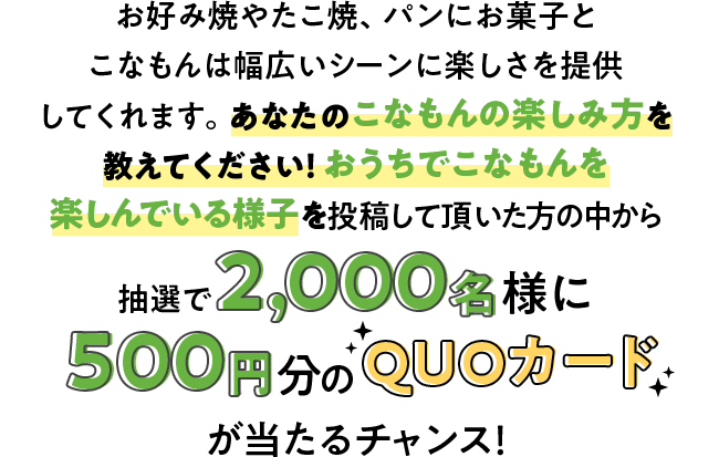 こなもん調理画像投稿キャンペーン 日清フーズ こなもんキャンペーン 日清フーズ