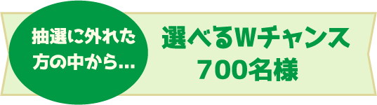選べるWチャンス 700名様