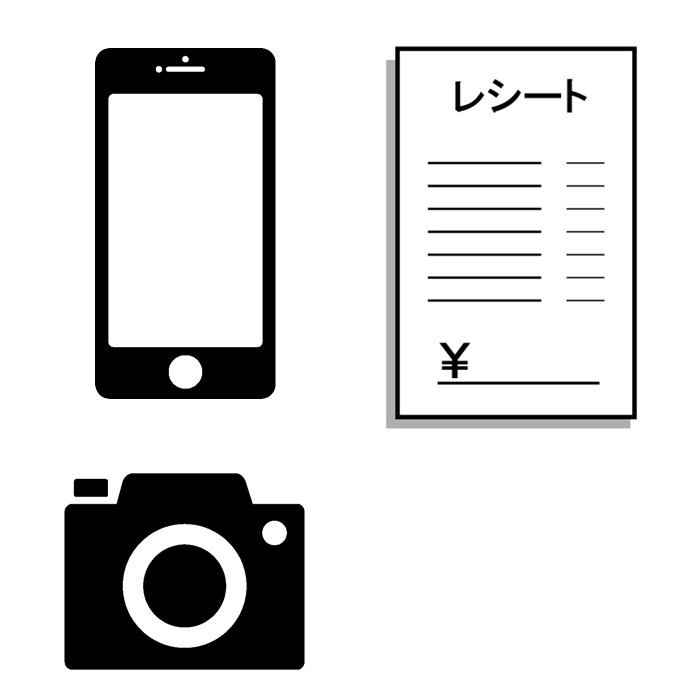 レシートを写真に撮る。
