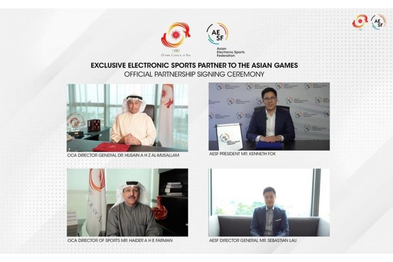 亞洲奧林匹克理事會（OCA）與亞洲電子競技總會（Asian Electronic Sports Federation，簡稱 AESF）簽署了亞運會合作協議