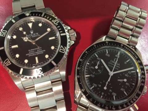 ロレックス ROLEX サブマリーナー 14060M M番 , オメガ スピードマスターAT 3510.50