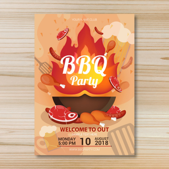 Poster · Barbecue party, event, party, vertical, ZIP