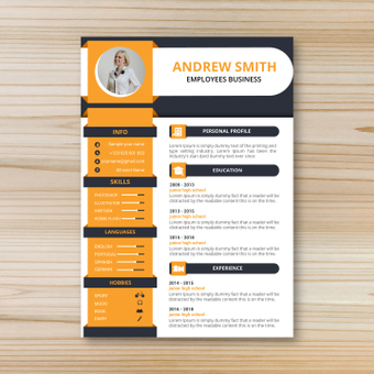 Resume template, resume, design, graphic, ZIP