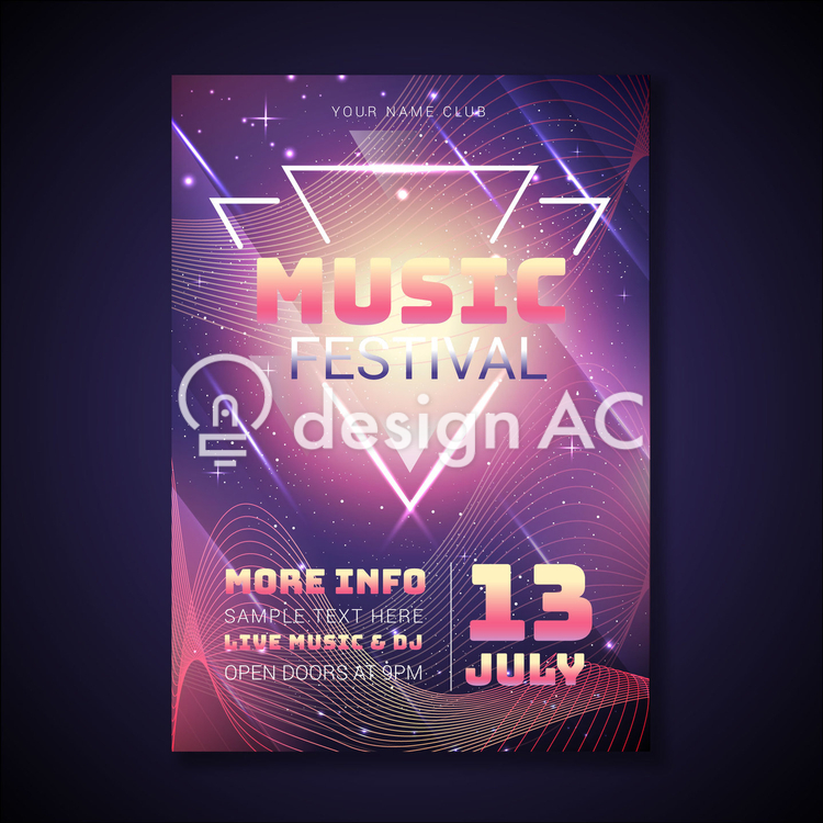 Poster · Music Festival, ZIP Poster · Music Festival, event, vertical, design, ZIP
