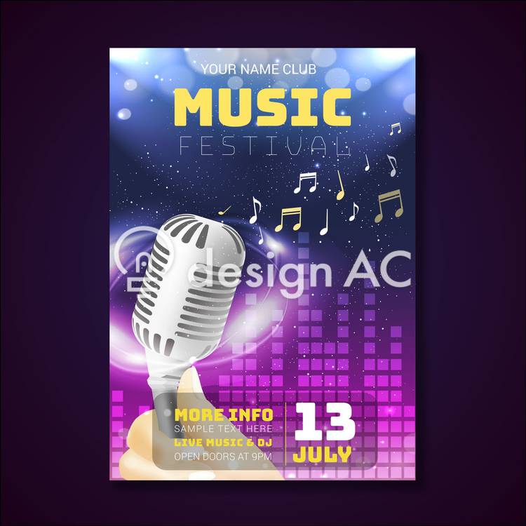Poster · Music Festival, ZIP Poster · Music Festival, event, vertical, design, ZIP