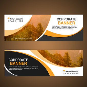 Business banner, banner, orange, design, ZIP