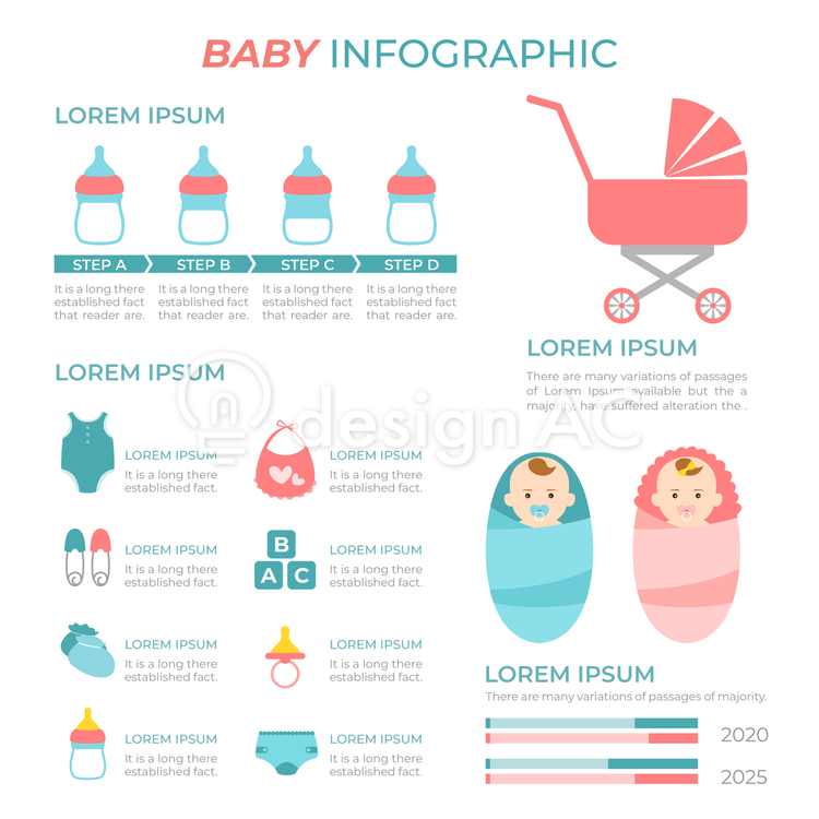 Baby infographics 1906 Free Download templateAC