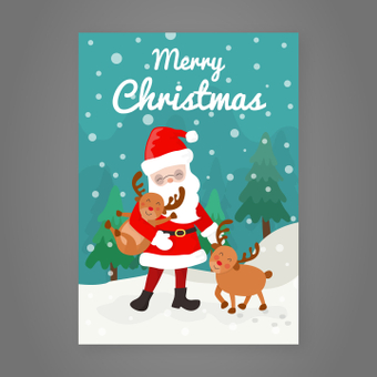 Christmas card, design, cute, an illustration, ZIP