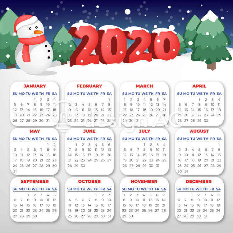 Snowman calendar