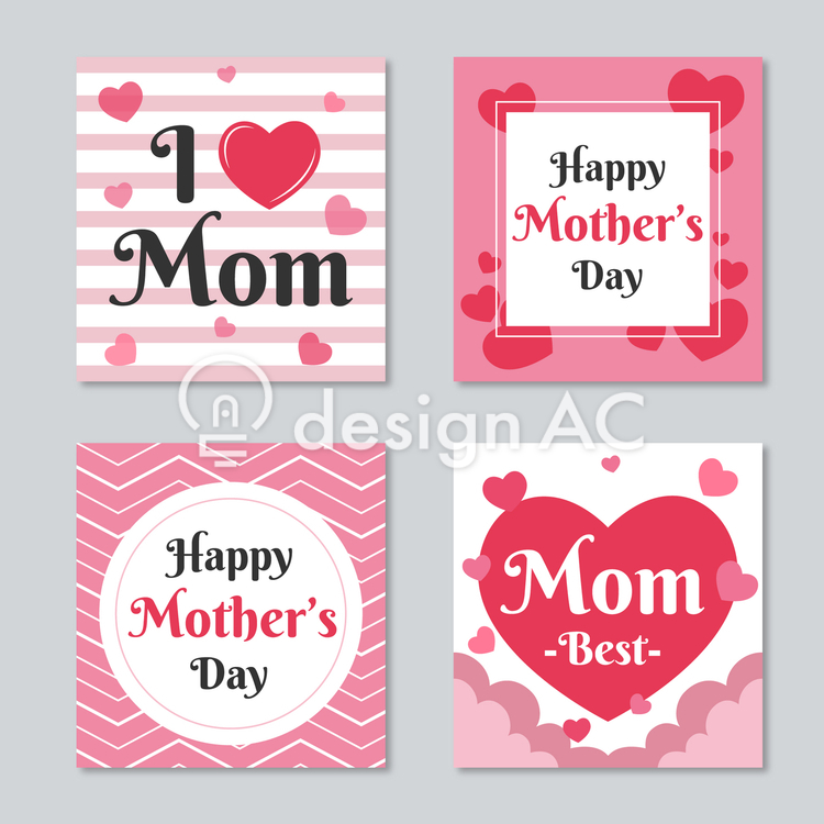 Mother's Day card, ZIP Mother's Day card, design, fashionable, heart, ZIP