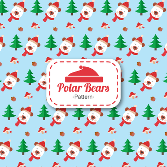 Polar bear pattern, tree, wallpaper, background, ZIP