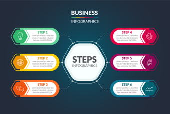 Infographic kinh doanh, mục lục, thuyết trình, bản mẫu, ZIP