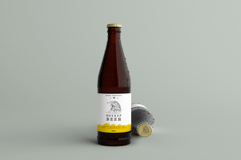 Bottle mockup, package, bottle, beer, ZIP