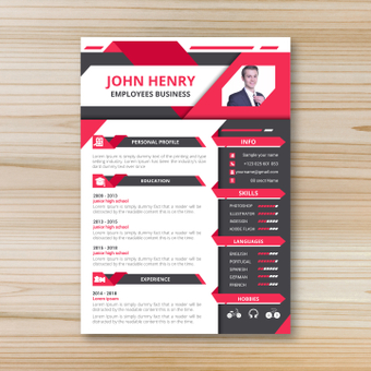 Resume template, design, resume, graphic, ZIP