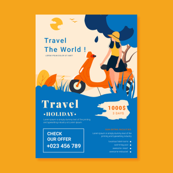 Travel poster, advertisement, flyer, pamphlet, ZIP