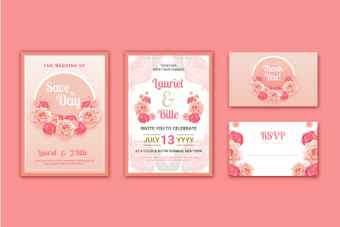 Card set, cute, pink, card, ZIP