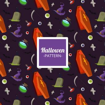 Mẫu Halloween, thiết kế, màu tím, minh họa, ZIP