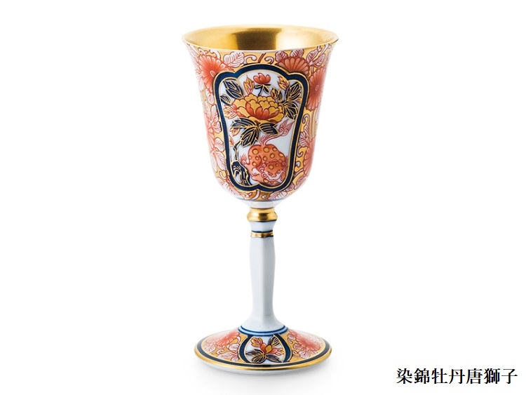 其泉作　極錦金彩古伊万里　日肥 其泉作　昭和年製　ペアワインカップ　元箱 其泉作 極錦金彩古伊万里 日肥 其泉作 昭和年製 ペアワインカップ 箱