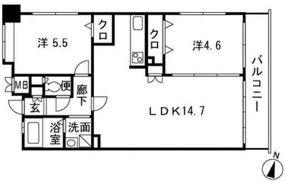 エスティメゾン博多東の間取り