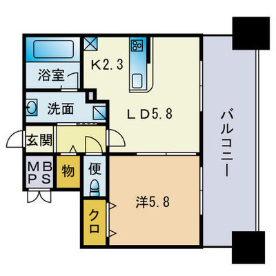 ベイサージュ箱崎の間取り