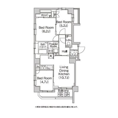 コンフォリア市谷薬王寺の間取り