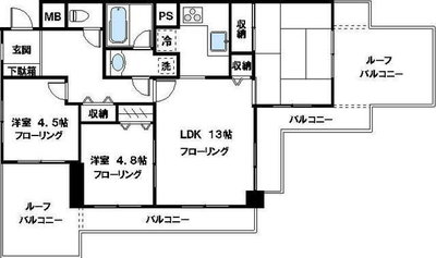 ライオンズマンション宮前平第８の間取り