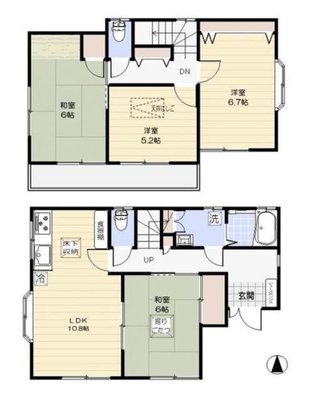 練馬区東大泉６丁目戸建の間取り