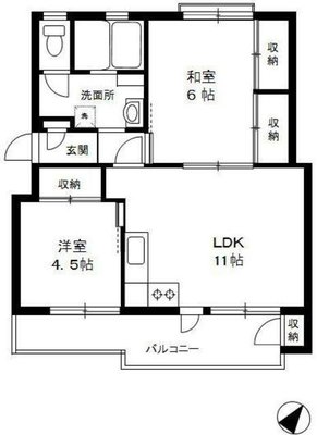 別所アパートメントＣ棟の間取り