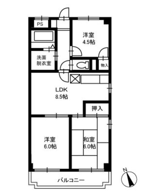 サンライズ田園の間取り