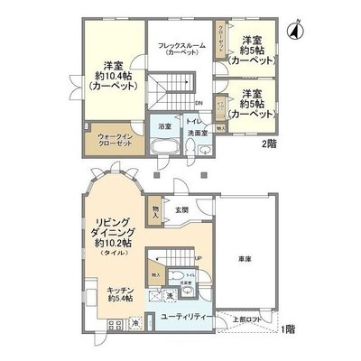 毛利台1丁目貸家の間取り