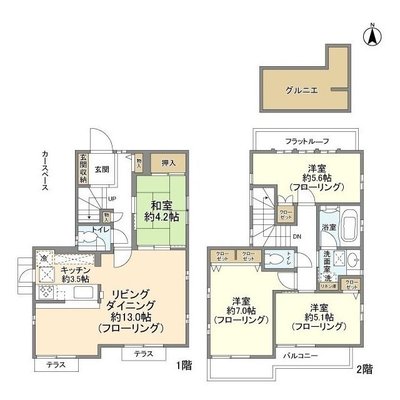 大沢3丁目貸家の間取り