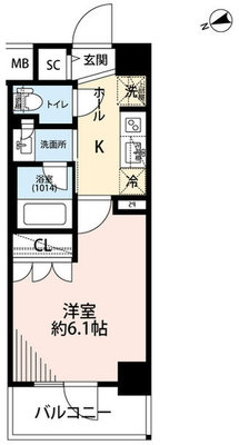 プレール・ドゥーク品川南大井の間取り