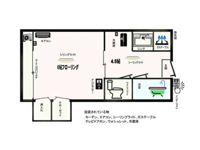 ハイツ中井の間取り