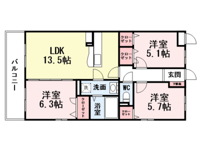 シャインプラスの間取り