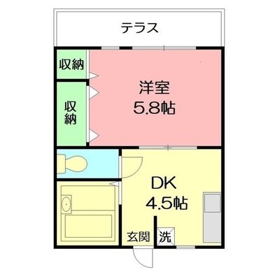 第二植原ハイツの間取り