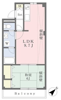 ラフィネ国立の間取り