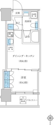 クレヴィアリグゼ蒲田の間取り