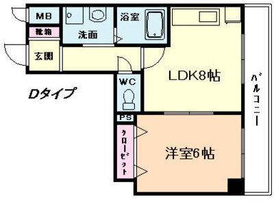 リッチパーシモ塚本の間取り