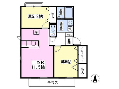 ロサード北町Ⅰの間取り