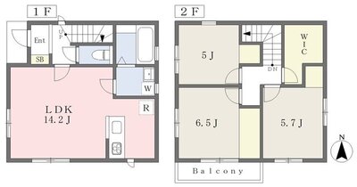 曽谷５丁目戸建１号棟の間取り