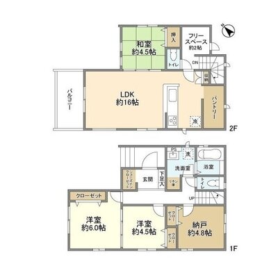 4187川越市清水町2棟1号棟の間取り