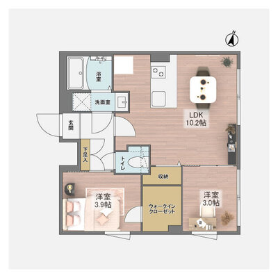 ウェルスクエア方南町Ⅱの間取り