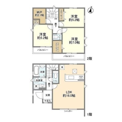 4191東村山市多摩湖町3期2棟2号棟の間取り