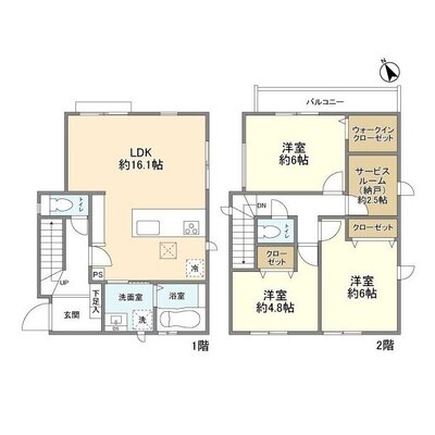 4010川崎市細山2期14棟11号棟の間取り